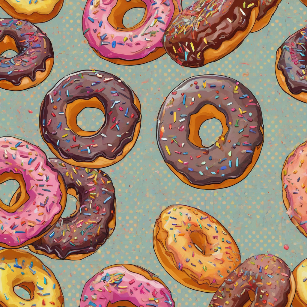 popart picture of donut