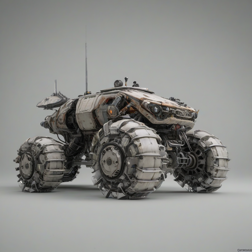 Biopunk vehicle, on a plain white background, even lighting 