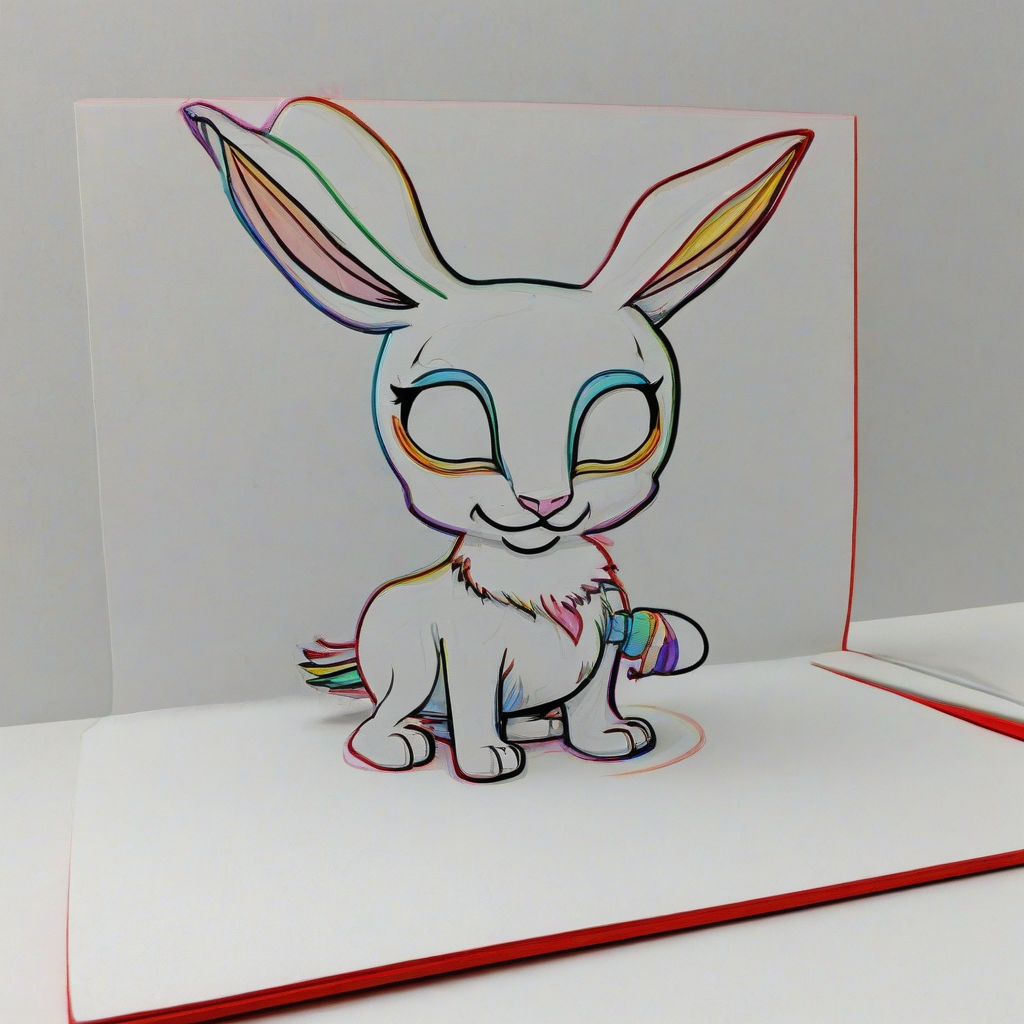 3d hand drawn cartoon, single cute storybook animal, with colorful outlines, on a plain white background, even lighting