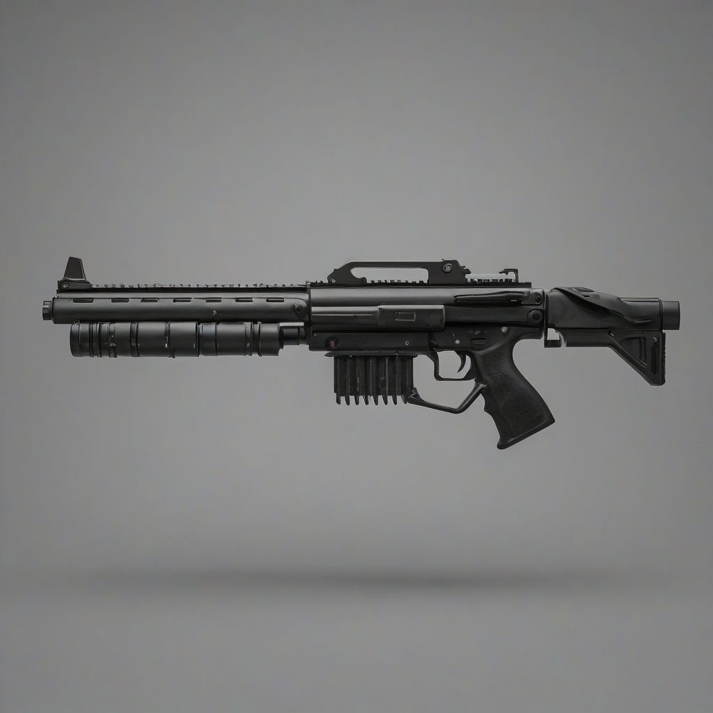 Mk19 grenade launcher, on a plain white background, even lighting 