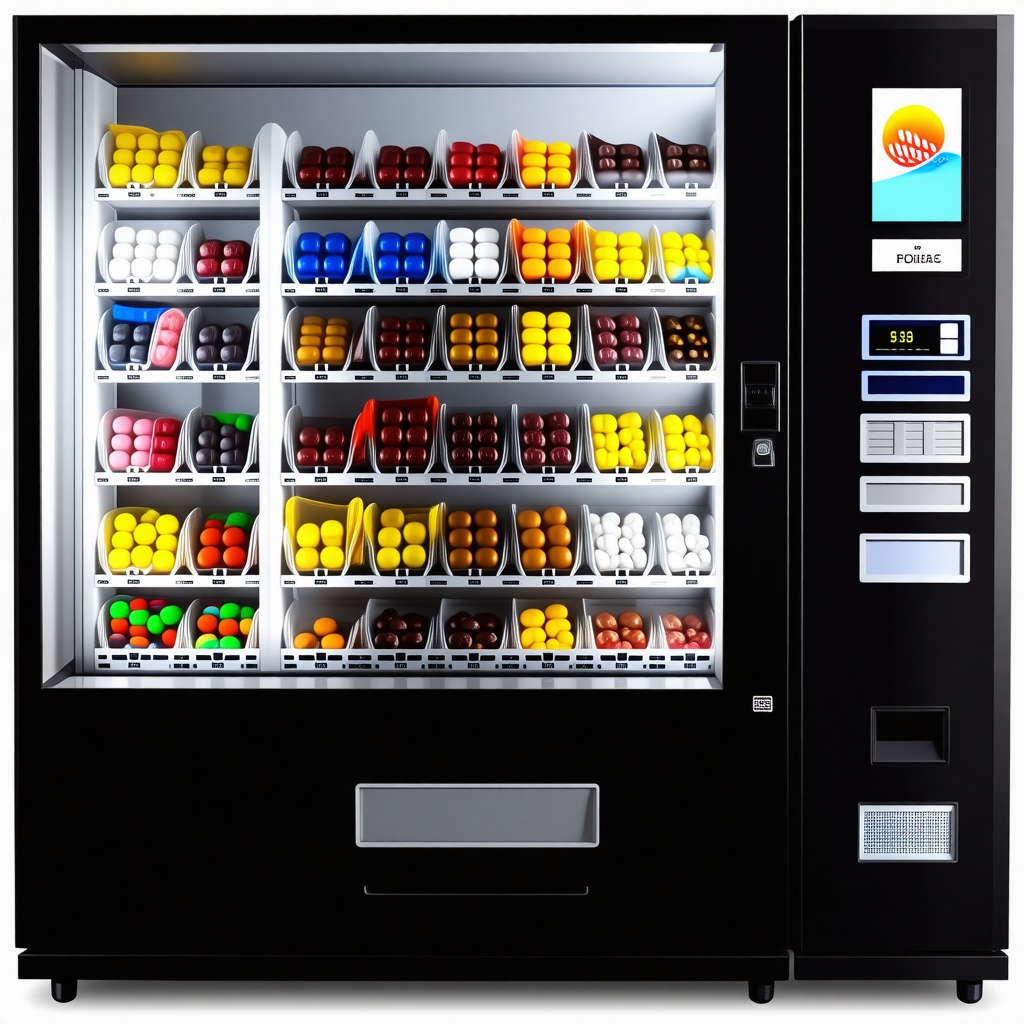 vending machine with different types of candy in it