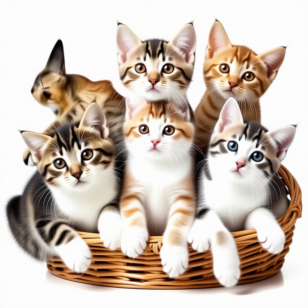 A basket of kittens
