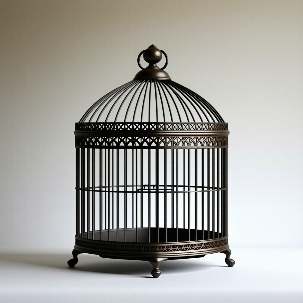 Victorian metal birdcage