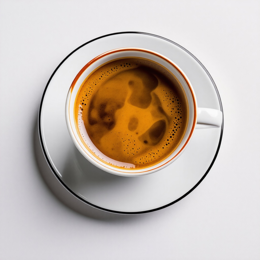 coffee cup full of coffee on a tiny plate