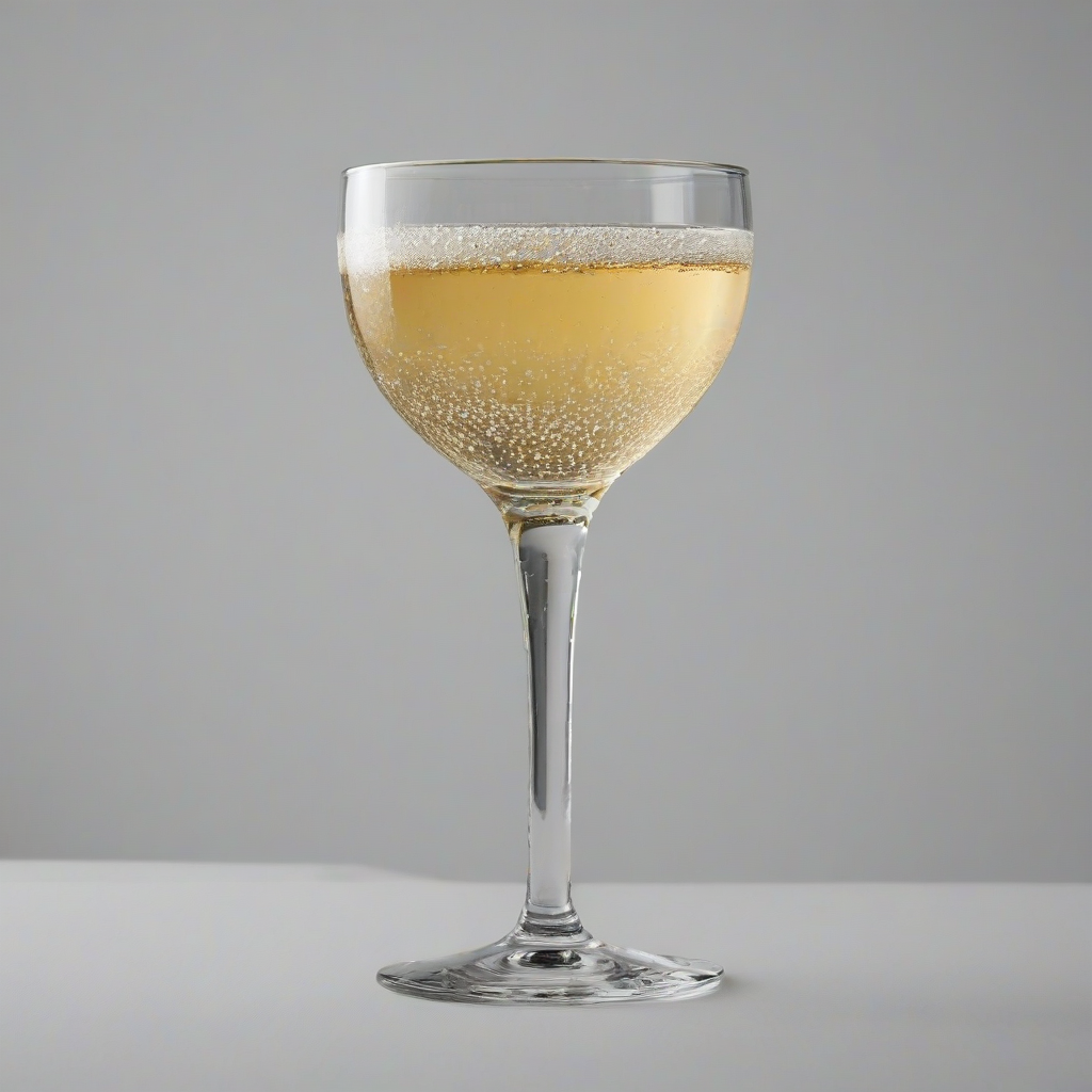 champagne coupe glass, on a plain white background, even lighting