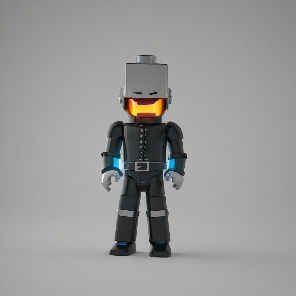 A single Roblox character, bright lighting, on a plain white background, even lighting
