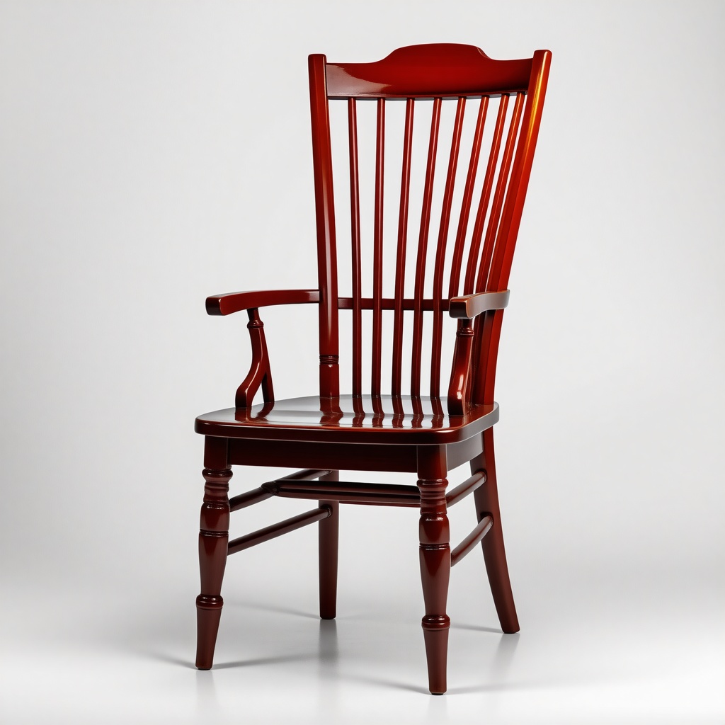 red high back Windsor chair