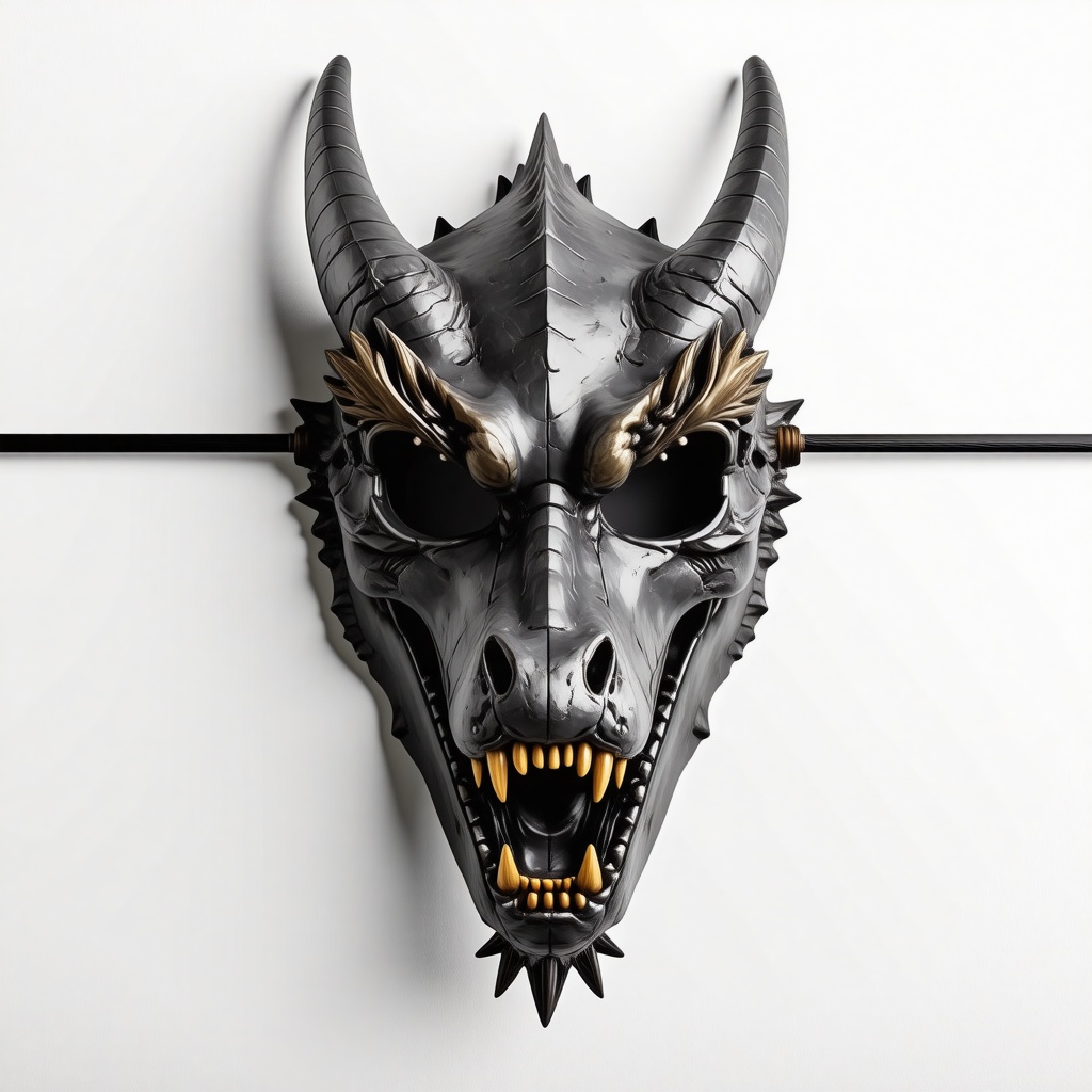 a time worn dragon skull mask