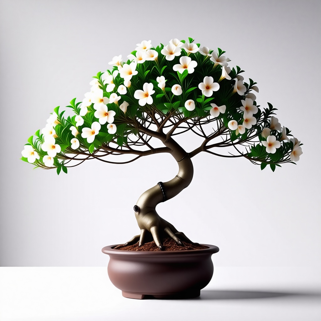 bonsai tree with flowers