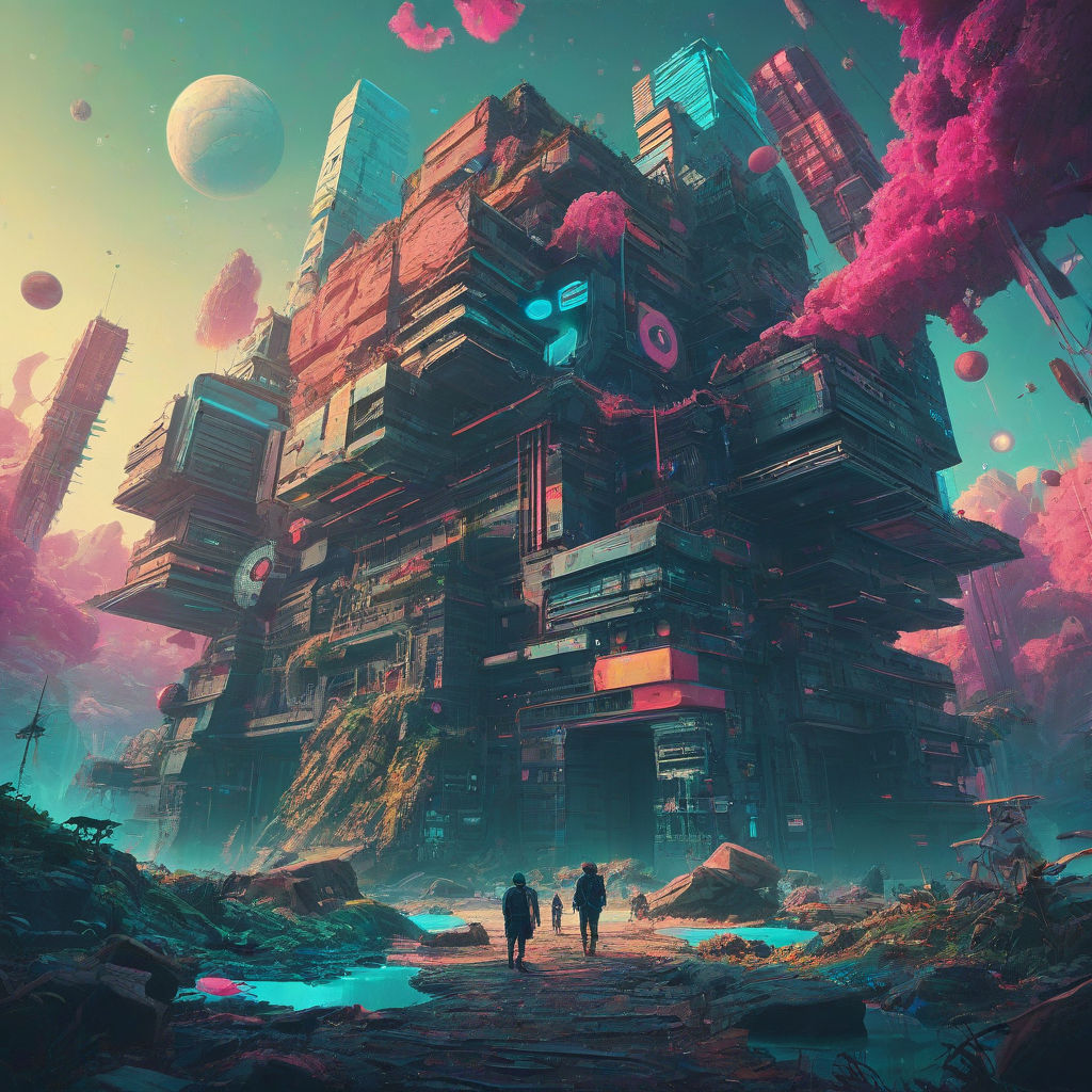 Beeple art style scene