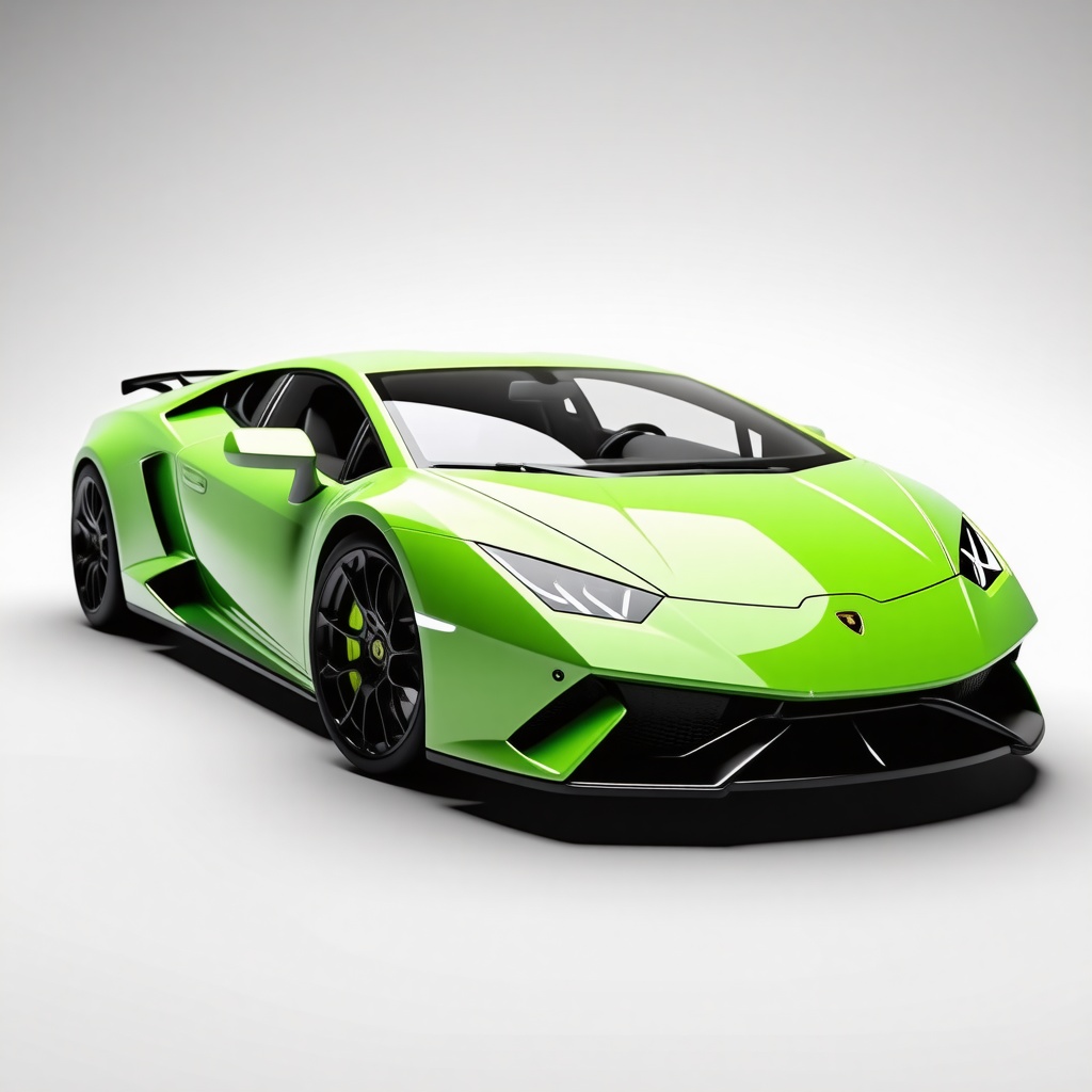 A lime green Lamborghini Revuelto