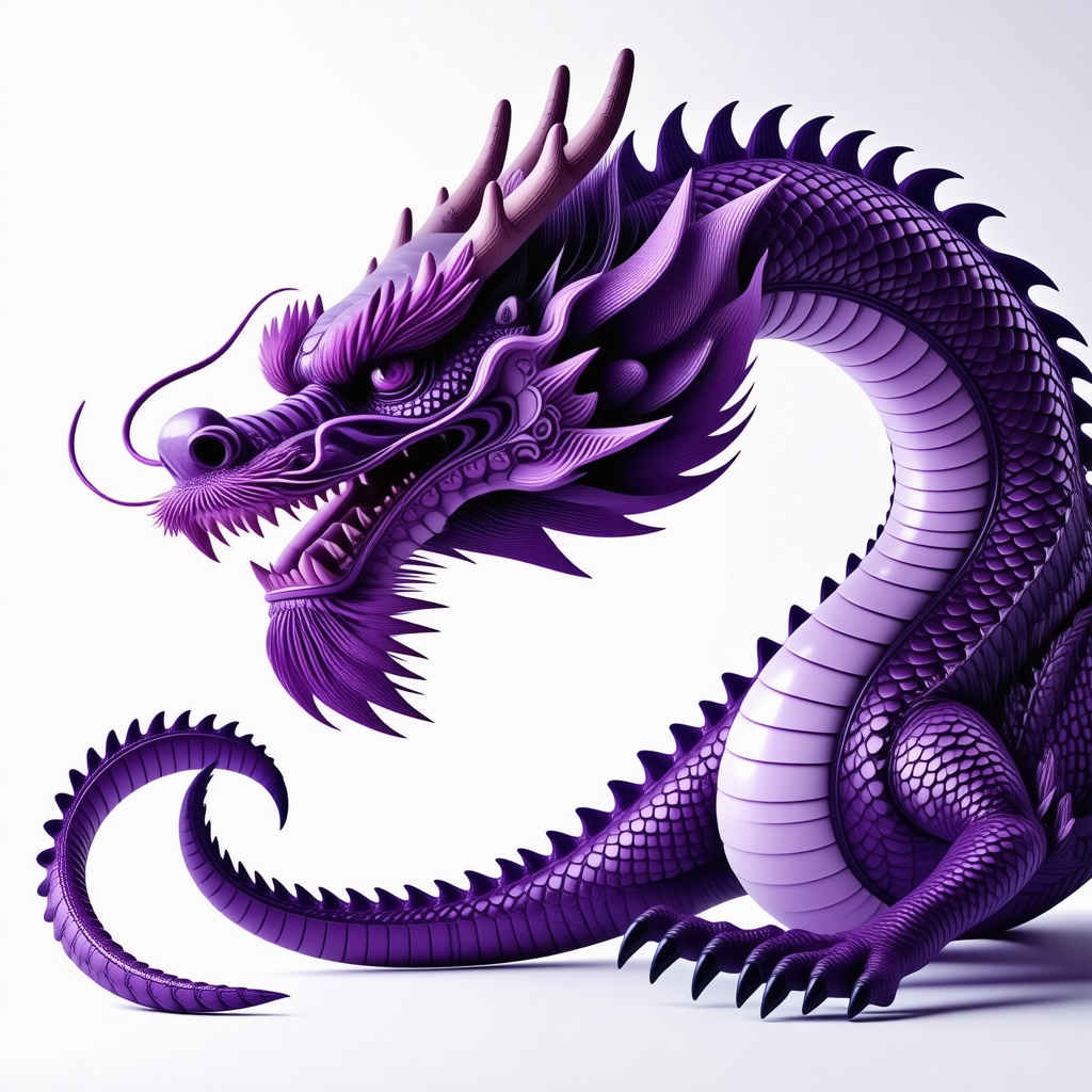 Huge purple dragon full body