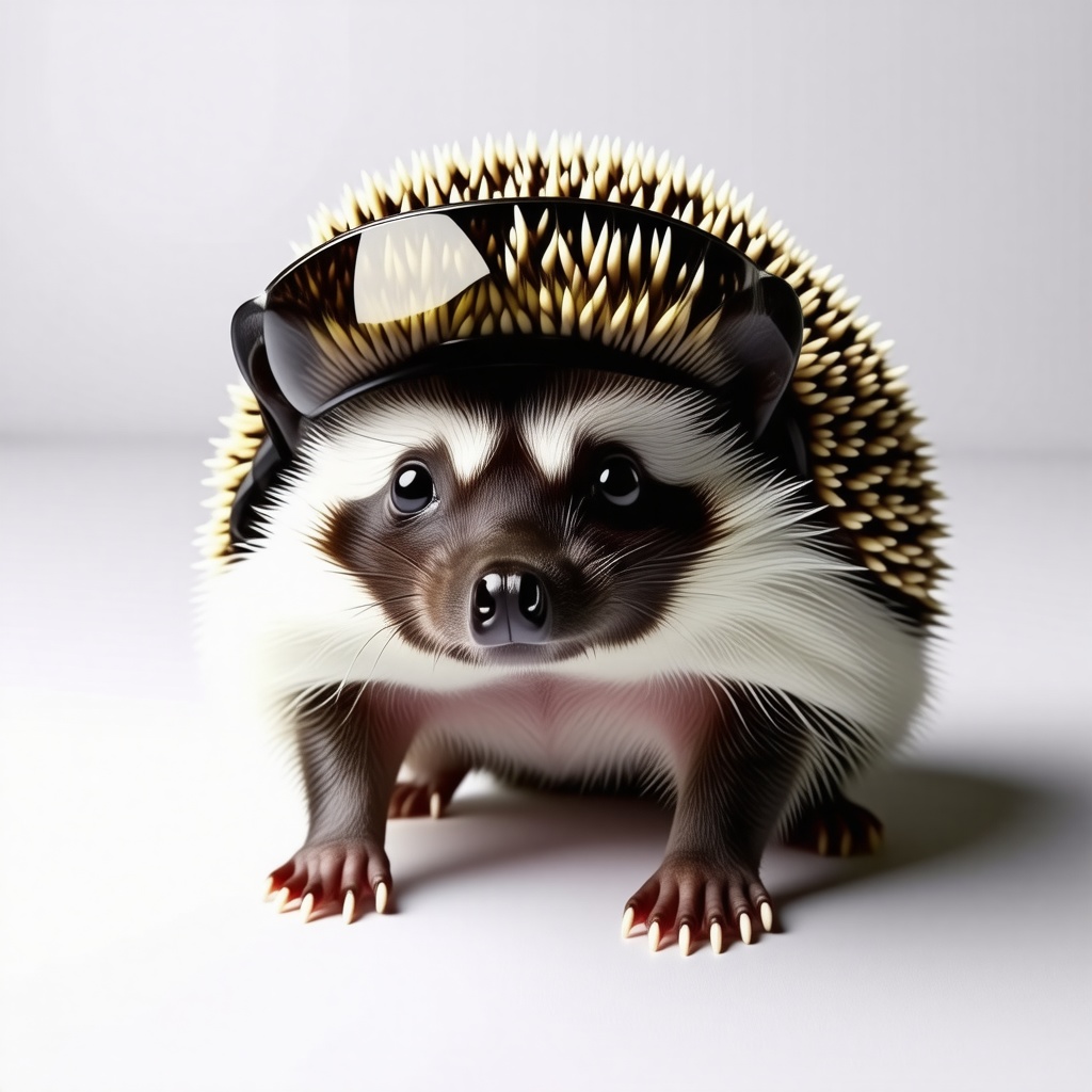 hedgehog with visor