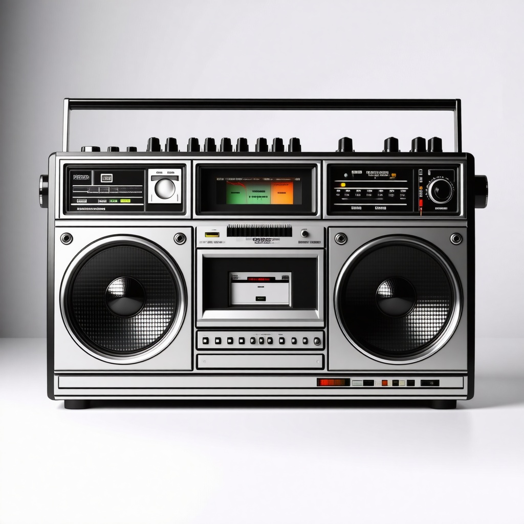 An old school boombox
