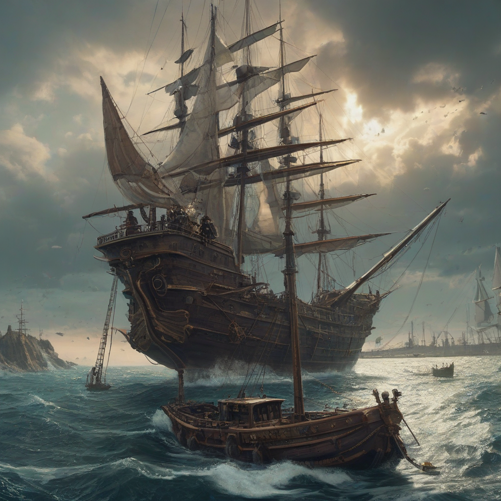 Sailpunk style scenery