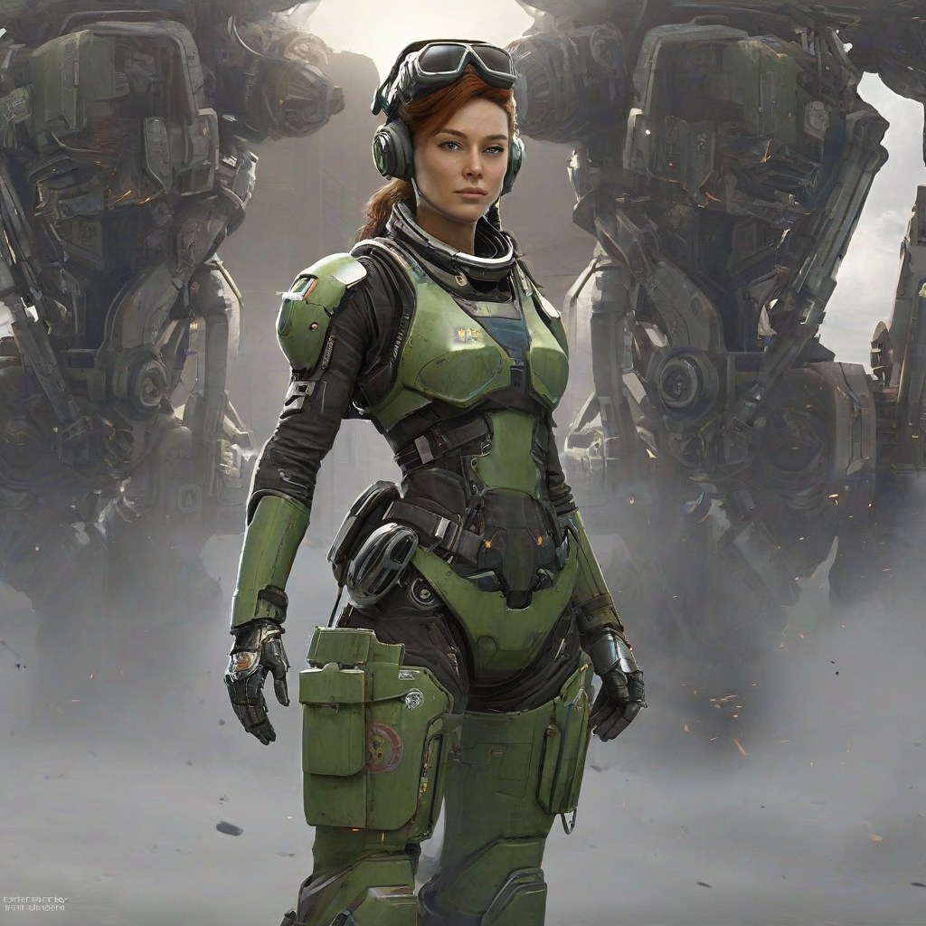 female mech pilot