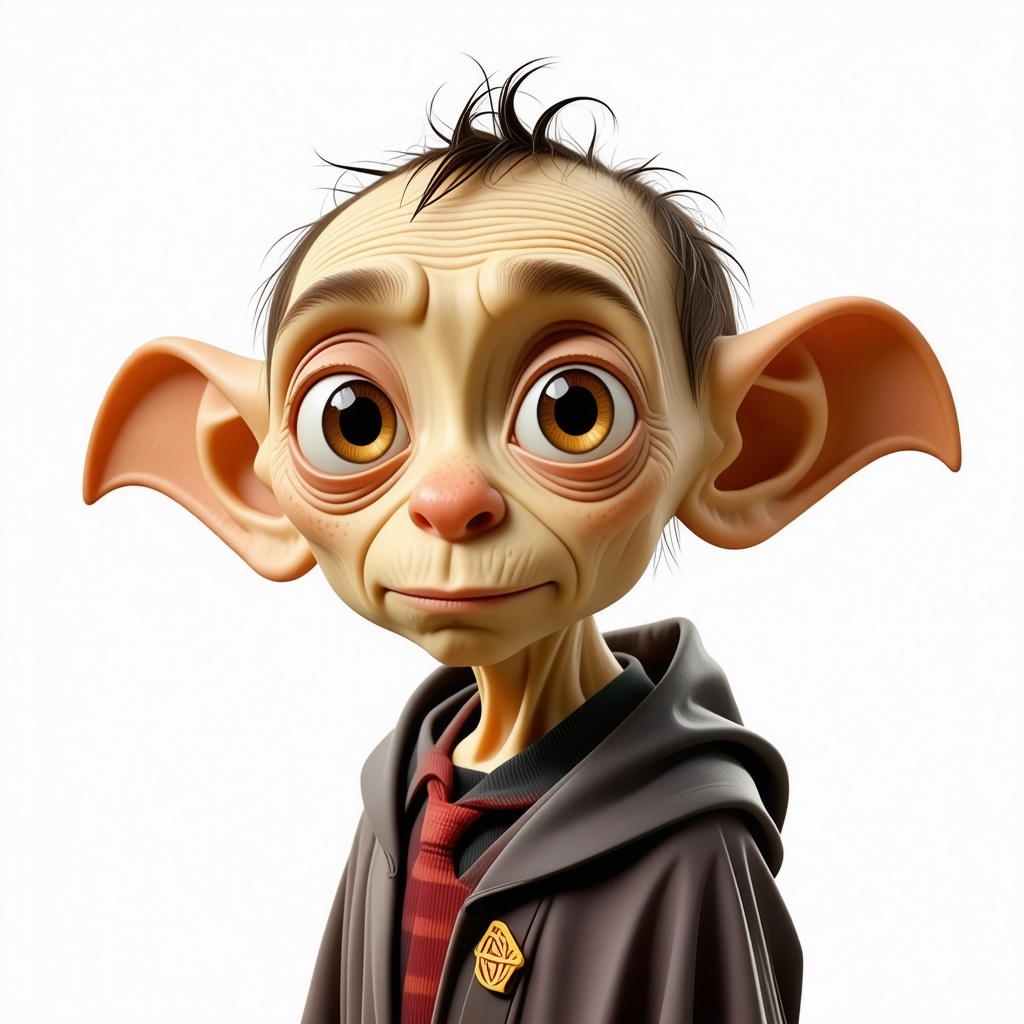 A cartoon version of dobby from harry potter