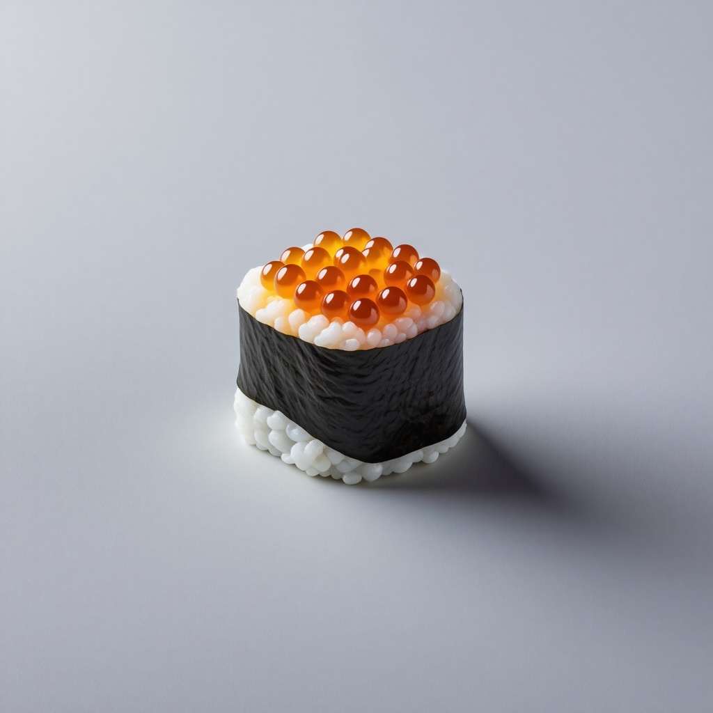 sushi with salmon roe on top