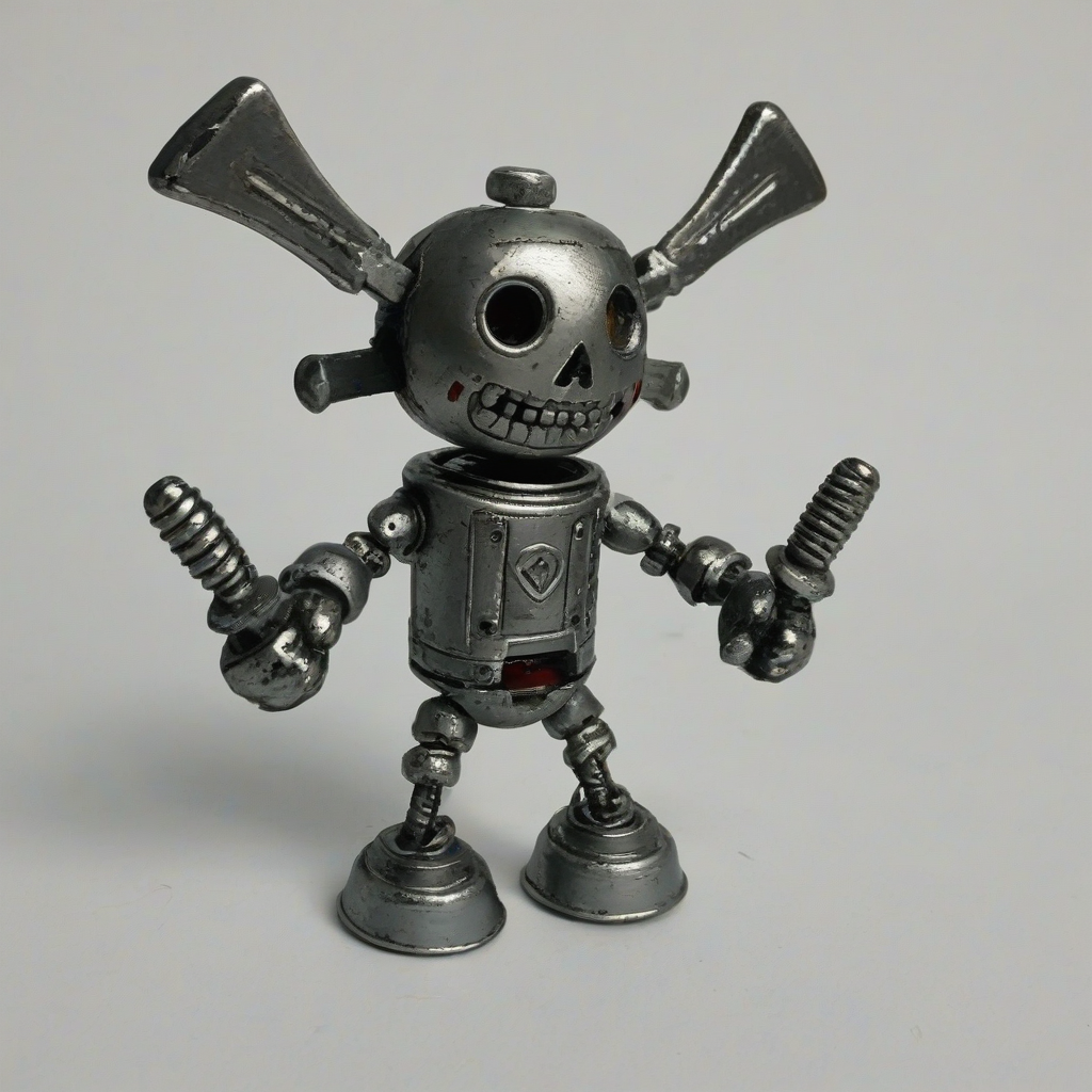 toy metal jack, on a plain white background, even lighting