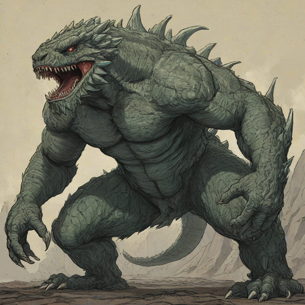 Giant, dangerous monster, kaiju style
