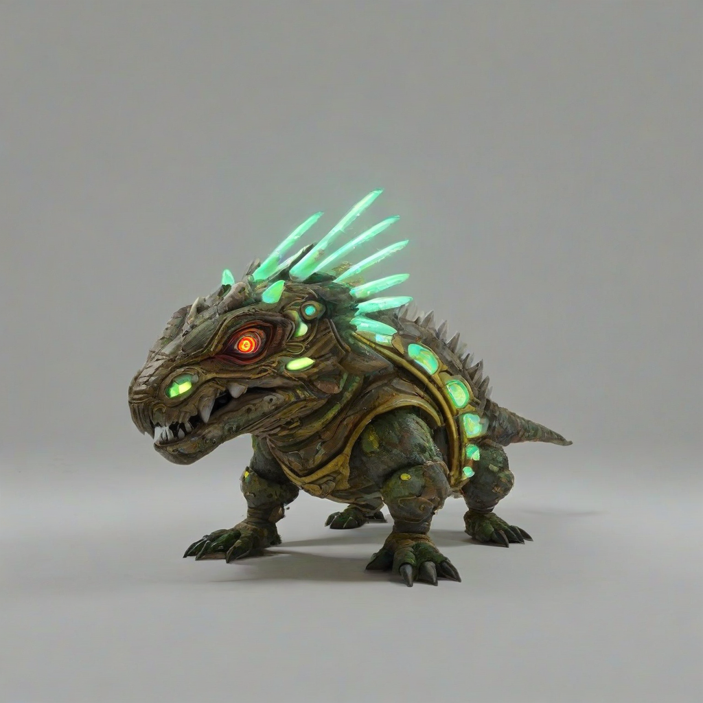 Zelda type creature with bright accents, bright lighting on a plain white background, even lighting, on a plain white background, even lighting