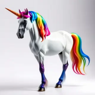 rainbow unicorn full body view