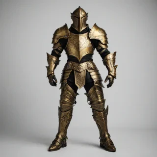 Dark fantasy, full-body view, piece of armor on white background, mustard color, intricate details, on a plain white background, even lighting 