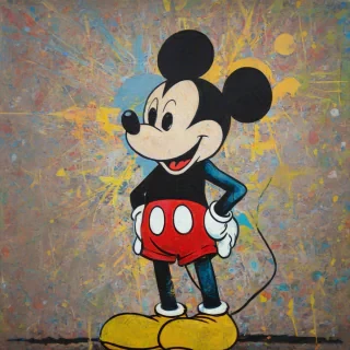 Pop art painting of Micky mouse