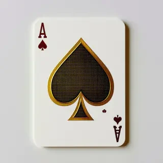 A golden ace of spades