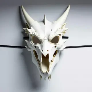 a dragon skull mask