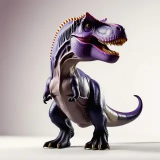 a purple t-rex