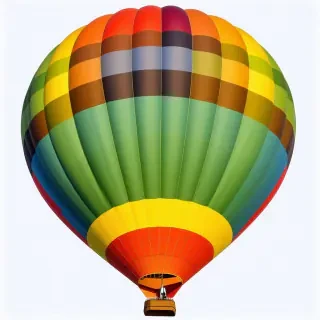 multi colored hot air balloon