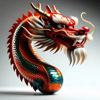 dancing Chinese dragon head