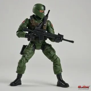 G.I. Joe toy, on a plain white background, even lighting