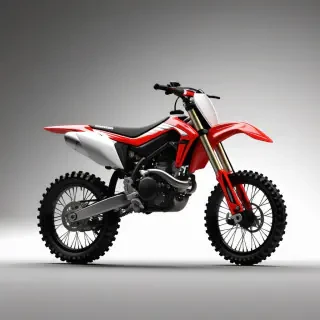 black and red dirt bike