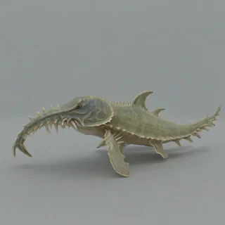 3d cartoon sea creature, on a plain white background, even lighting