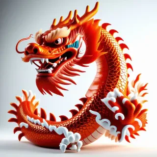 dancing Chinese dragon head