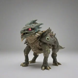 Zelda like creature, bright lighting, on a plain white background, even lighting