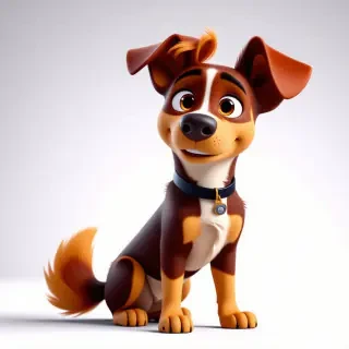 Bolt the cartoon dog from the movie Bolt
