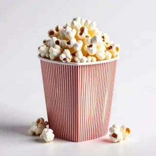 popcorn tub full of popcorn