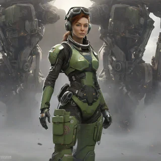 female mech pilot