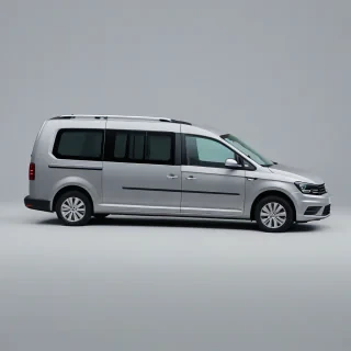 Volkswagen Caddy Maxi 2017, on a plain white background, even lighting