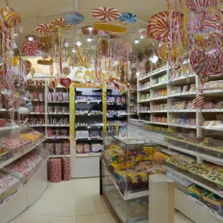 A candy store interior