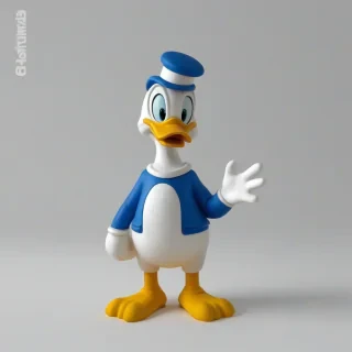 3d printable model of that Donald duck meme where he has the huge erection, on a plain white background, even lighting