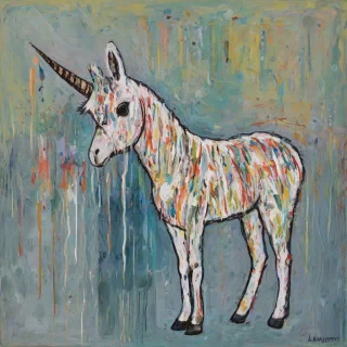 abstract expressionism llamacorn