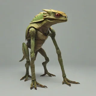 Zelda like creature, bright lighting, on a plain white background, even lighting