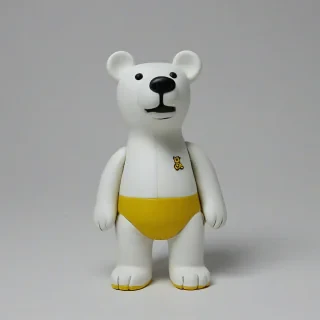 Lord Quas/Quasimoto bear figurine by Kidrobot, plain white background