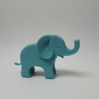elephant shaped phone stand, on a plain white background, even lighting