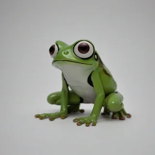 Crazyfrog, on a plain white background, even lighting 