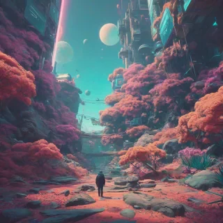 Beeple art style scene